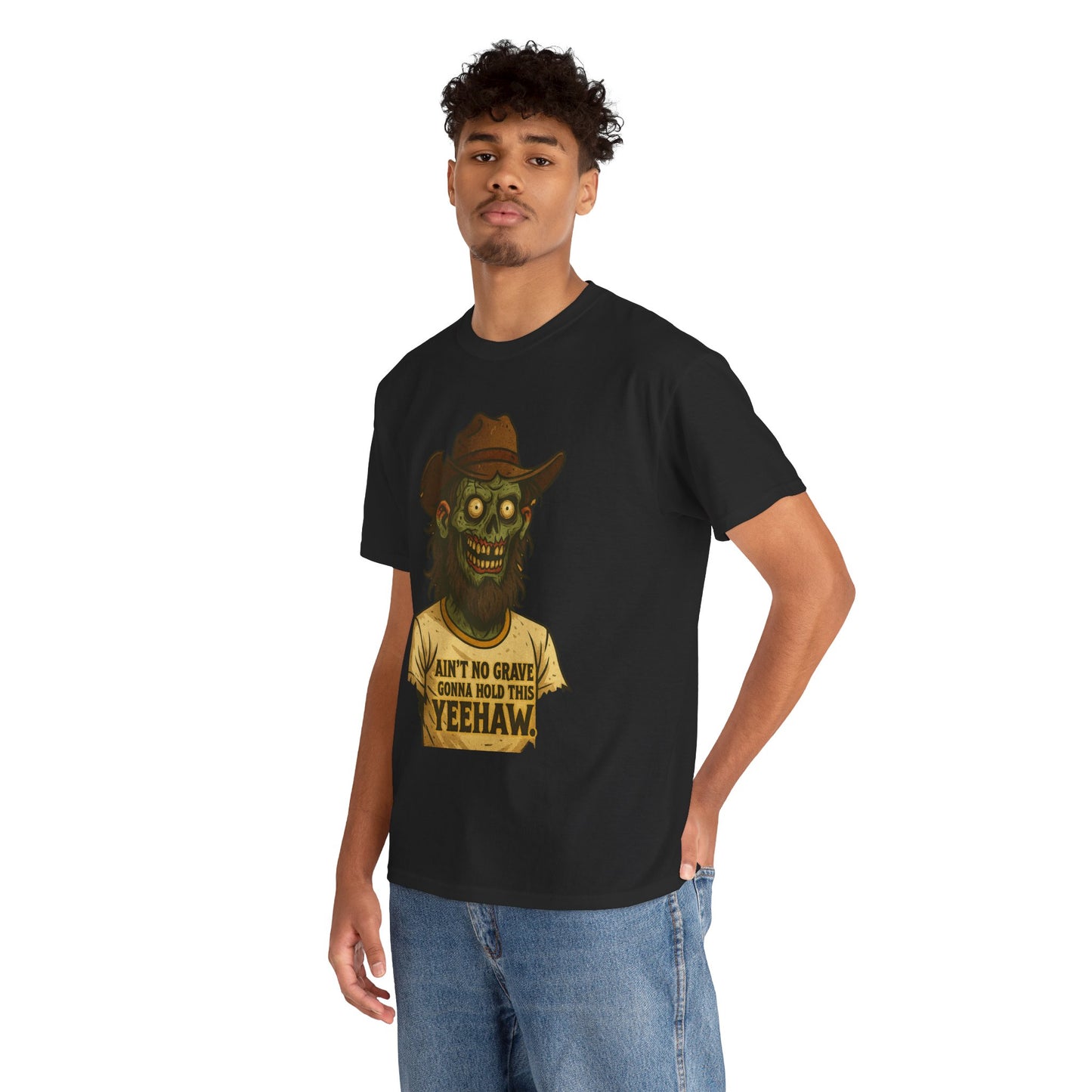 Zombie Cowboy Tee | "Ain't No Grave Gonna Hold This Yeehaw"