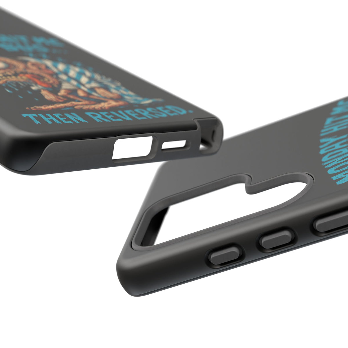 Phone Case — "Monday Hit Me Like a Bus... Then Reversed" Funny Grotesque Zombie Design
