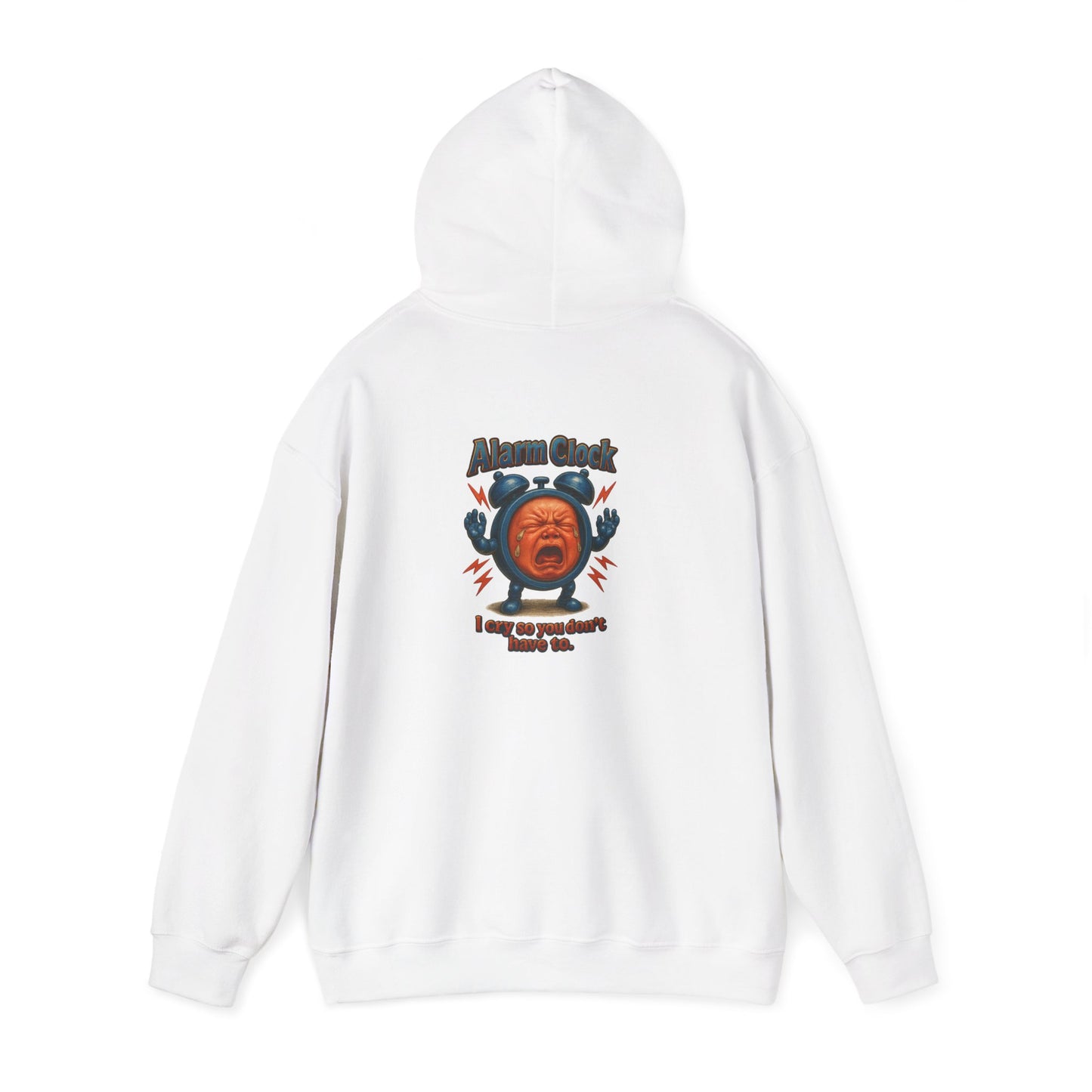 Angry Baby Graphic Hoodie - "Alram Clock" Retro Illustration Pullover