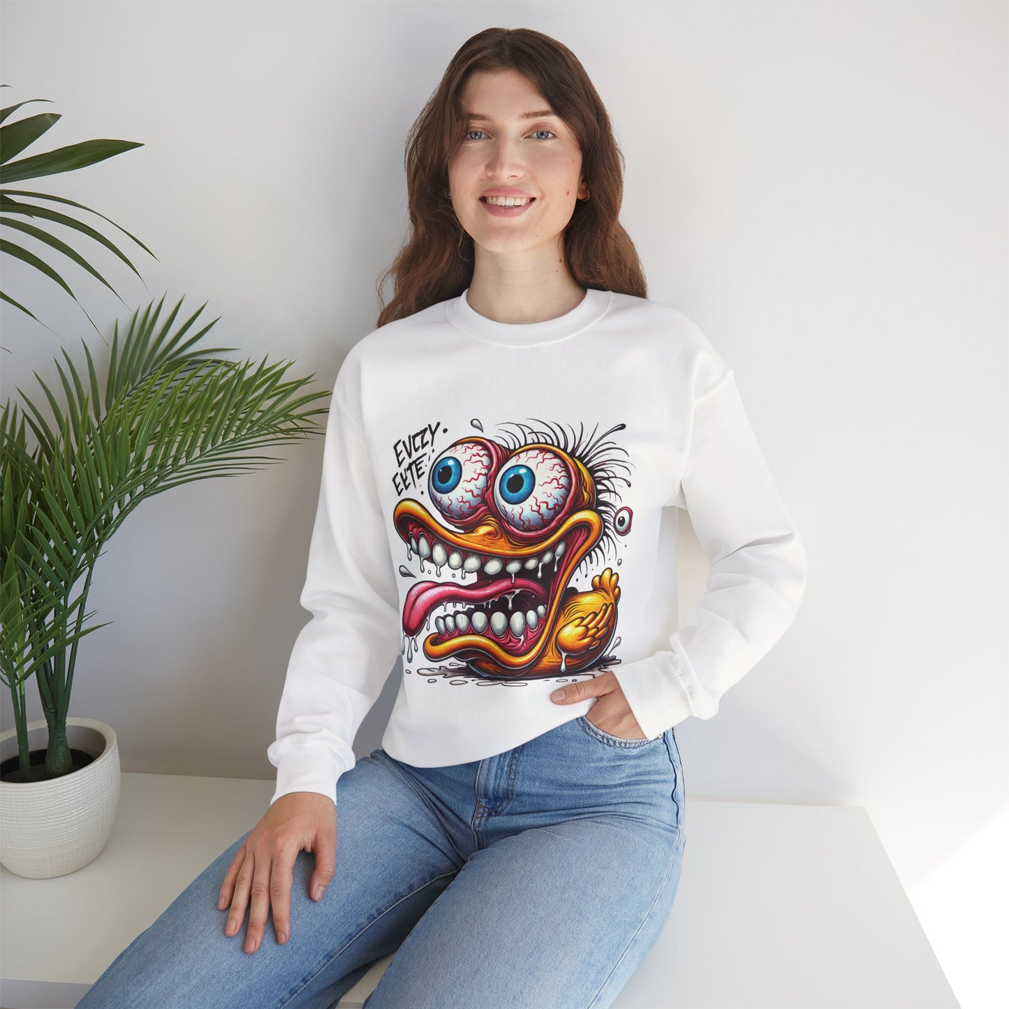 Eyeball Escape Duck Crewneck Sweatshirt