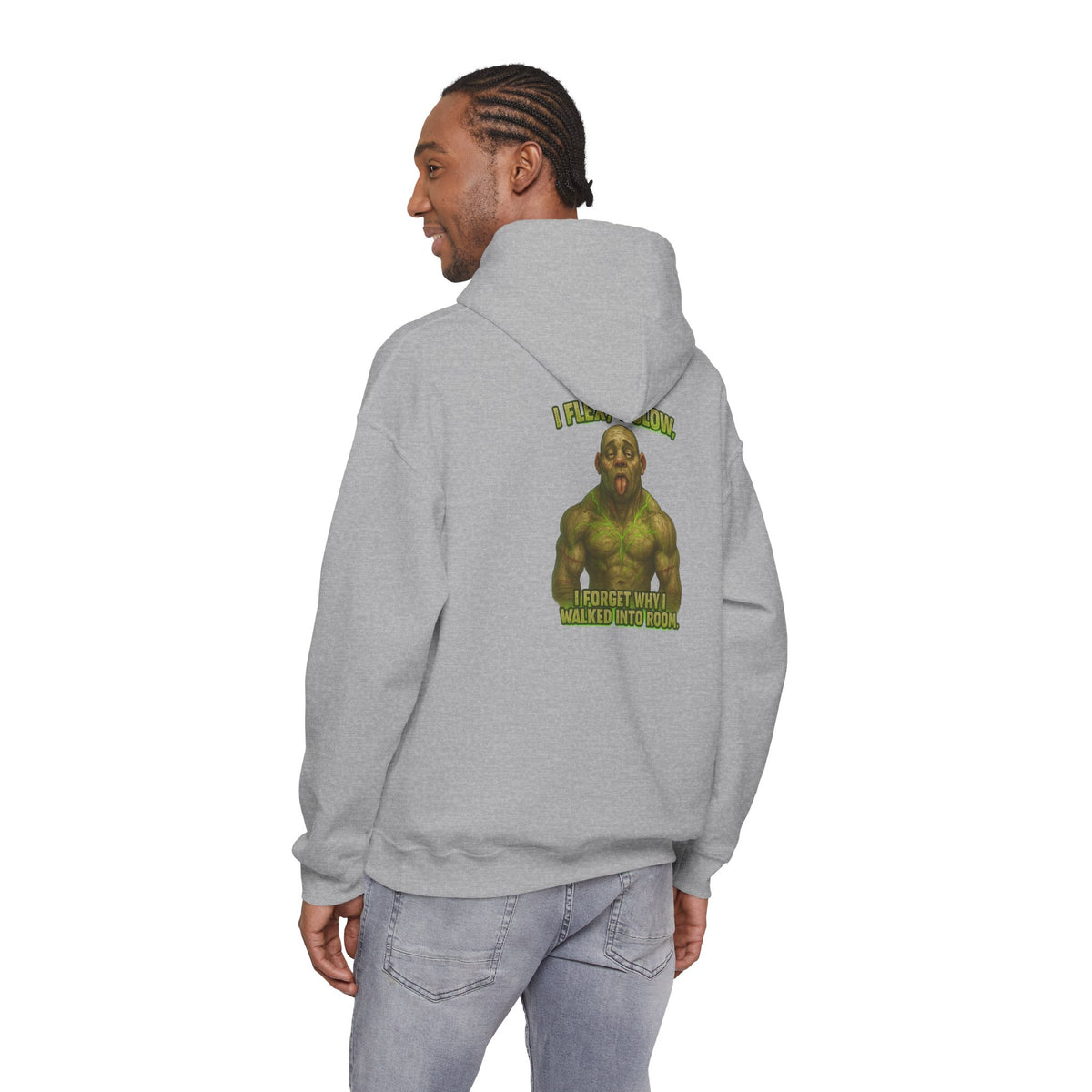 Hulk Gym Hoodie — I Flex Funny Muscle Meme Hoodie