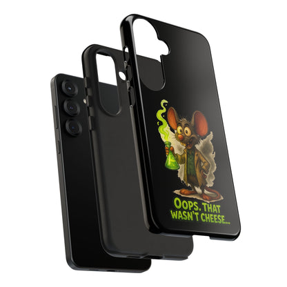 Phone Case — Funny Cartoon Rat "Oops That Wasn't Cheese" Protective Cover