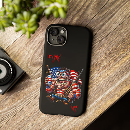Patriotic Madman Phone Case — 'Funk Yea' USA Flag Tough Case