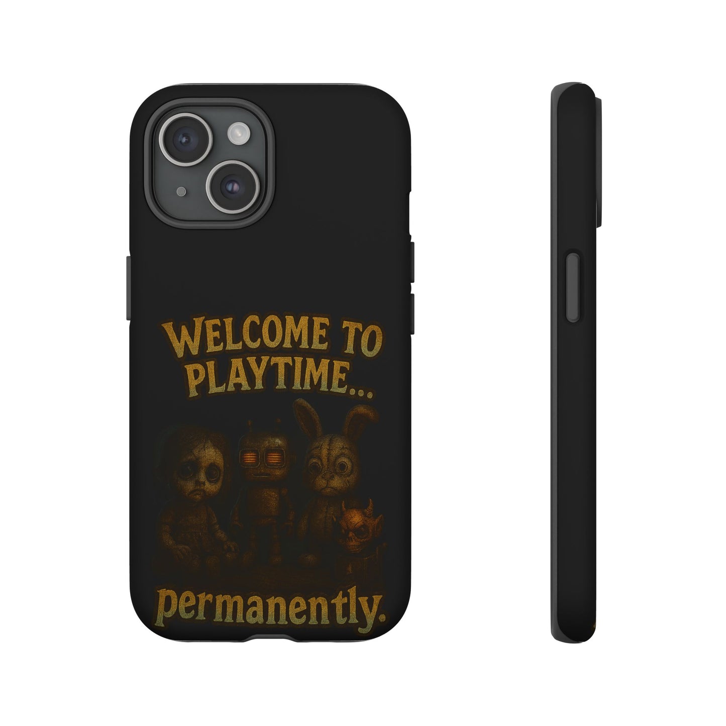 Phone Case — "Welcome to Playtime... Permanently." Horror Game Character Protective Case