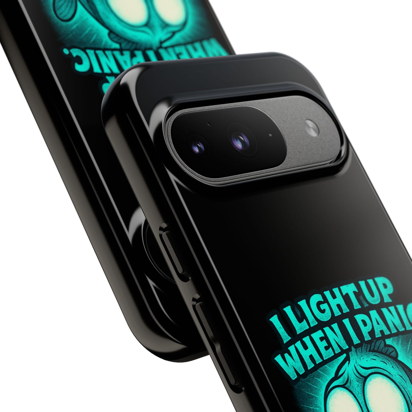 Phone Case — "I Light Up When I Panic" Glow Fish Anxiety Phone Case