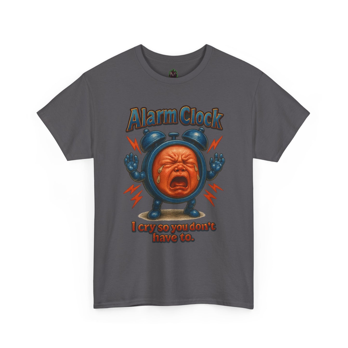 Alarm Clock Crying Baby Tee | Retro Cartoon Alarm Graphic