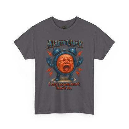 Alarm Clock Crying Baby Tee | Retro Cartoon Alarm Graphic