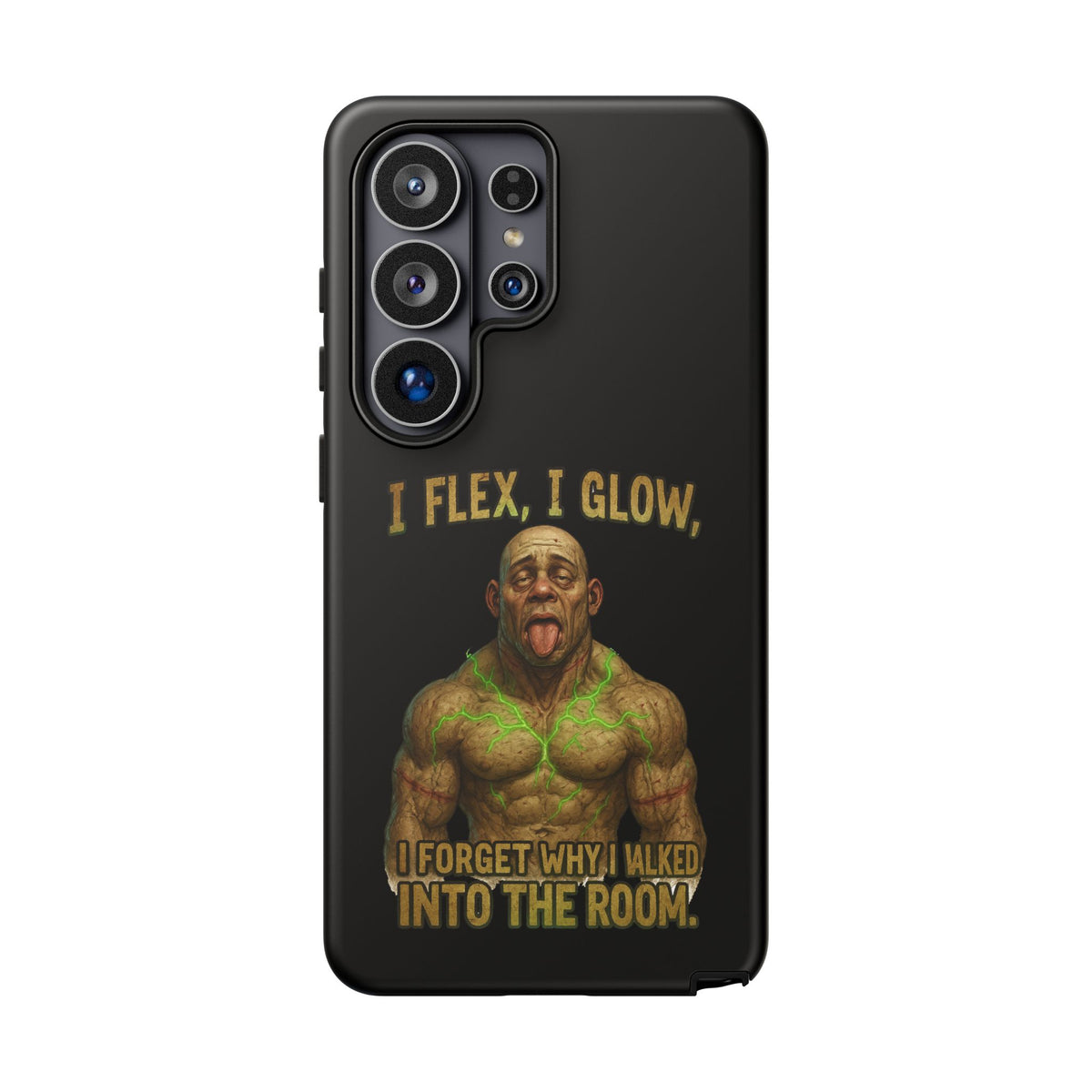 Phone Case — I Flex, I Glow Funny Muscular Guy Phone Cover