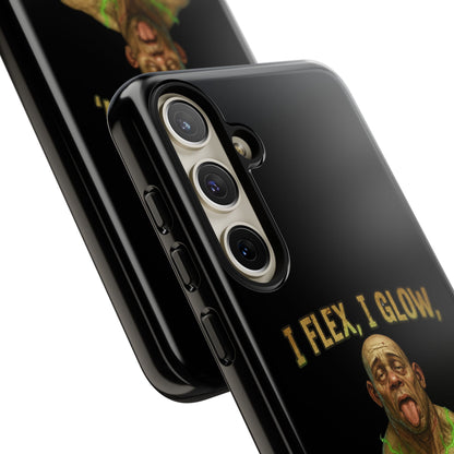 Phone Case — I Flex, I Glow Funny Muscular Guy Phone Cover