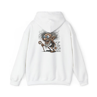Crazy Grumpy Man Hoodie — "Get Off My Lawn" Graphic Sweatshirt