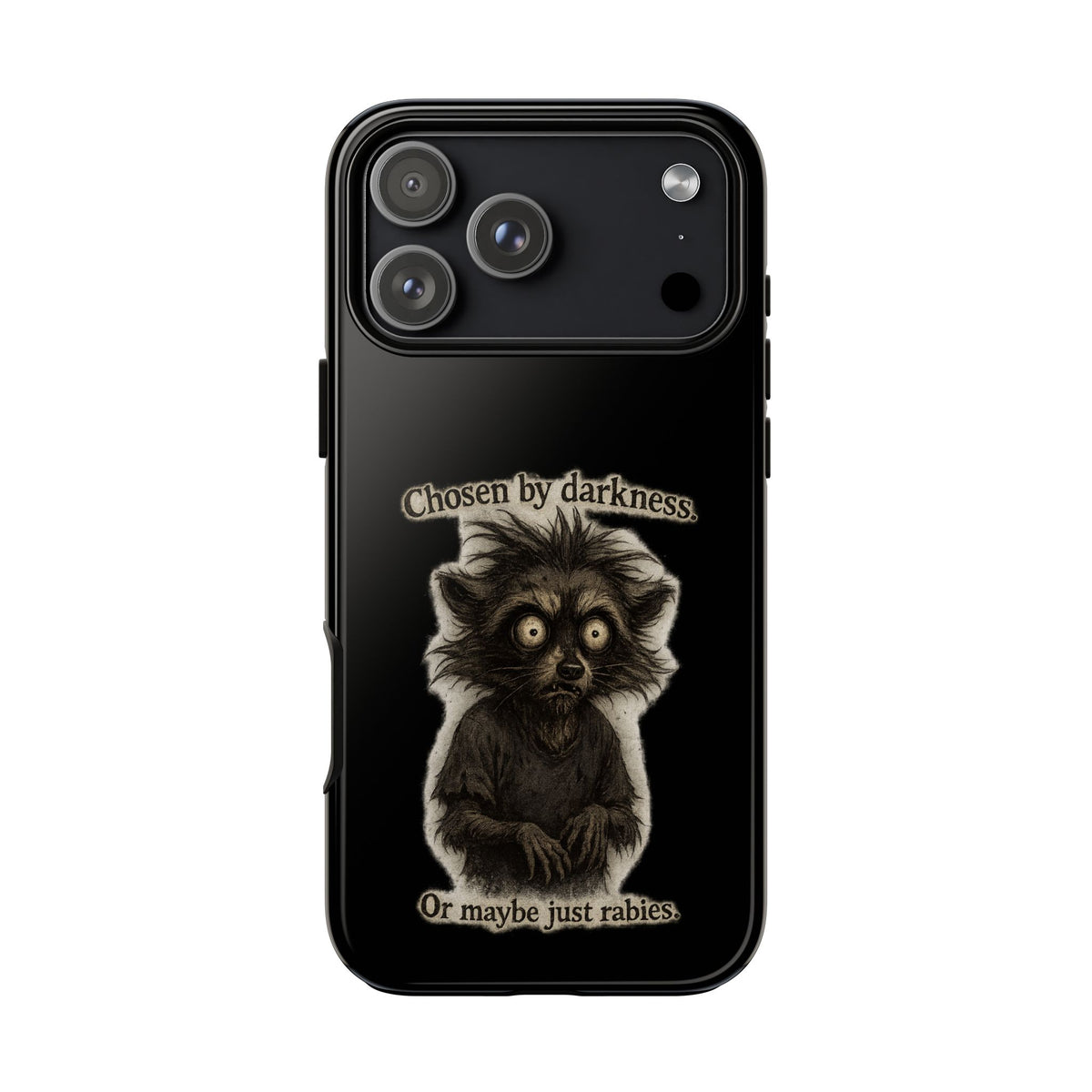 Phone Case - "Chosen by Darkness (Or Maybe Just Rabies)" Cute Creepy Retro Creature Protective Case