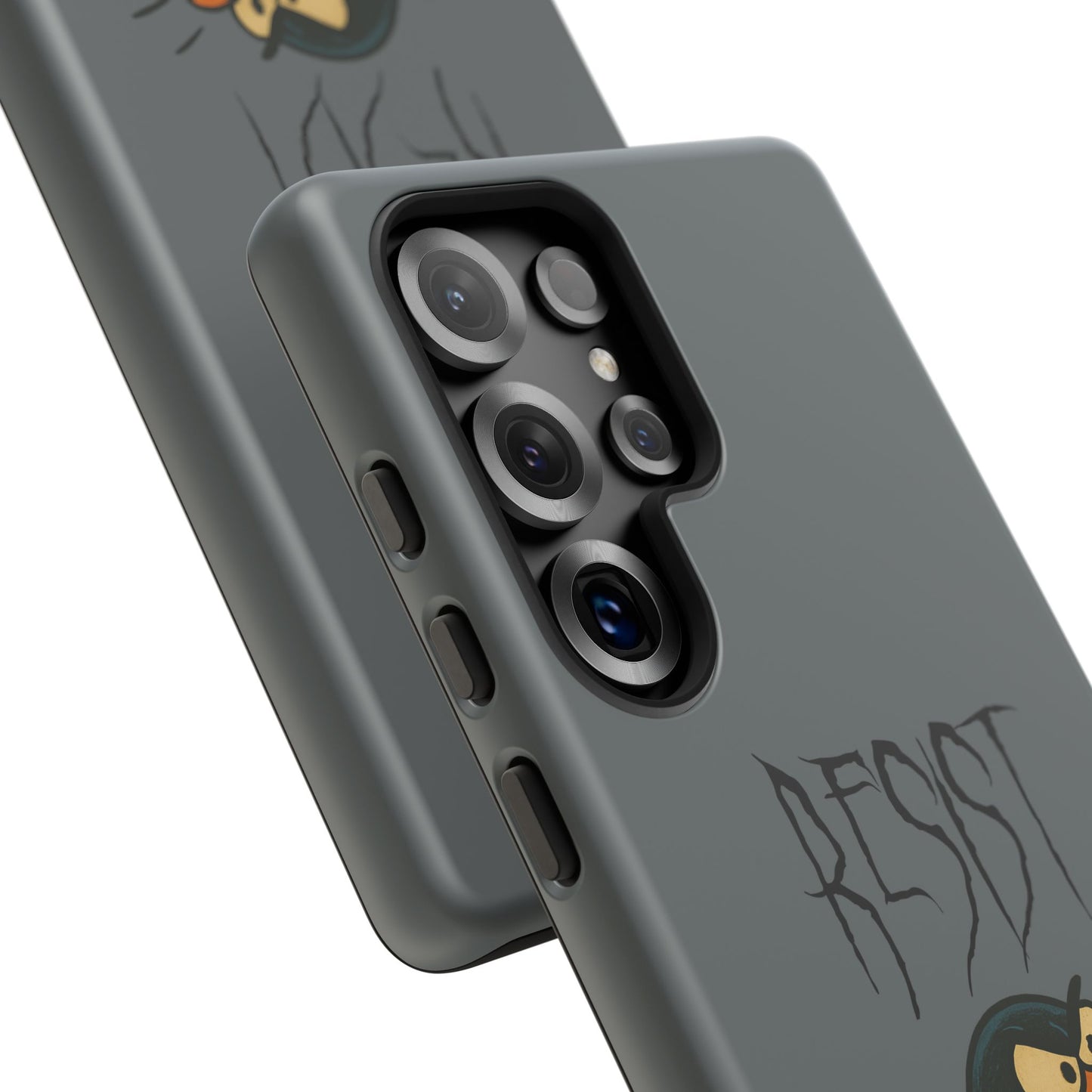 Resist Angry Penguin Phone Case — Protective iPhone Case with Bold Cartoon Design