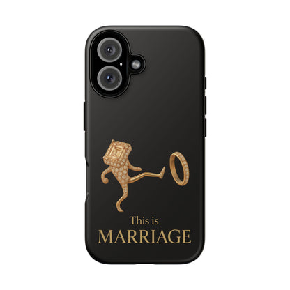 Phone Case - ‘This is Marriage’ Gold Ring Cartoon Design