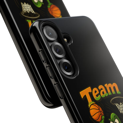 Team Player Basketball Phone Case — Cute Cartoon Pickle Dunk Phone Cover