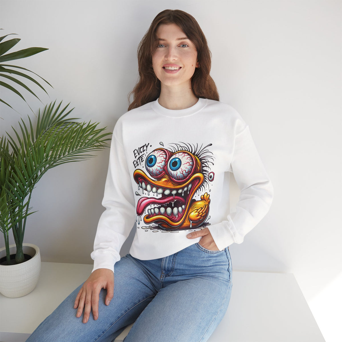 Eyeball Escape Duck Crewneck Sweatshirt