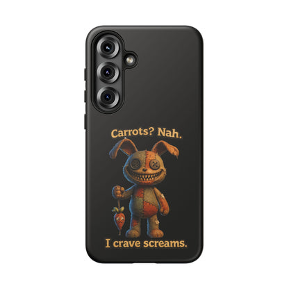 Phone Case — Creepy Bunny "Carrots? Nah. I crave screams." Horror iPhone Case