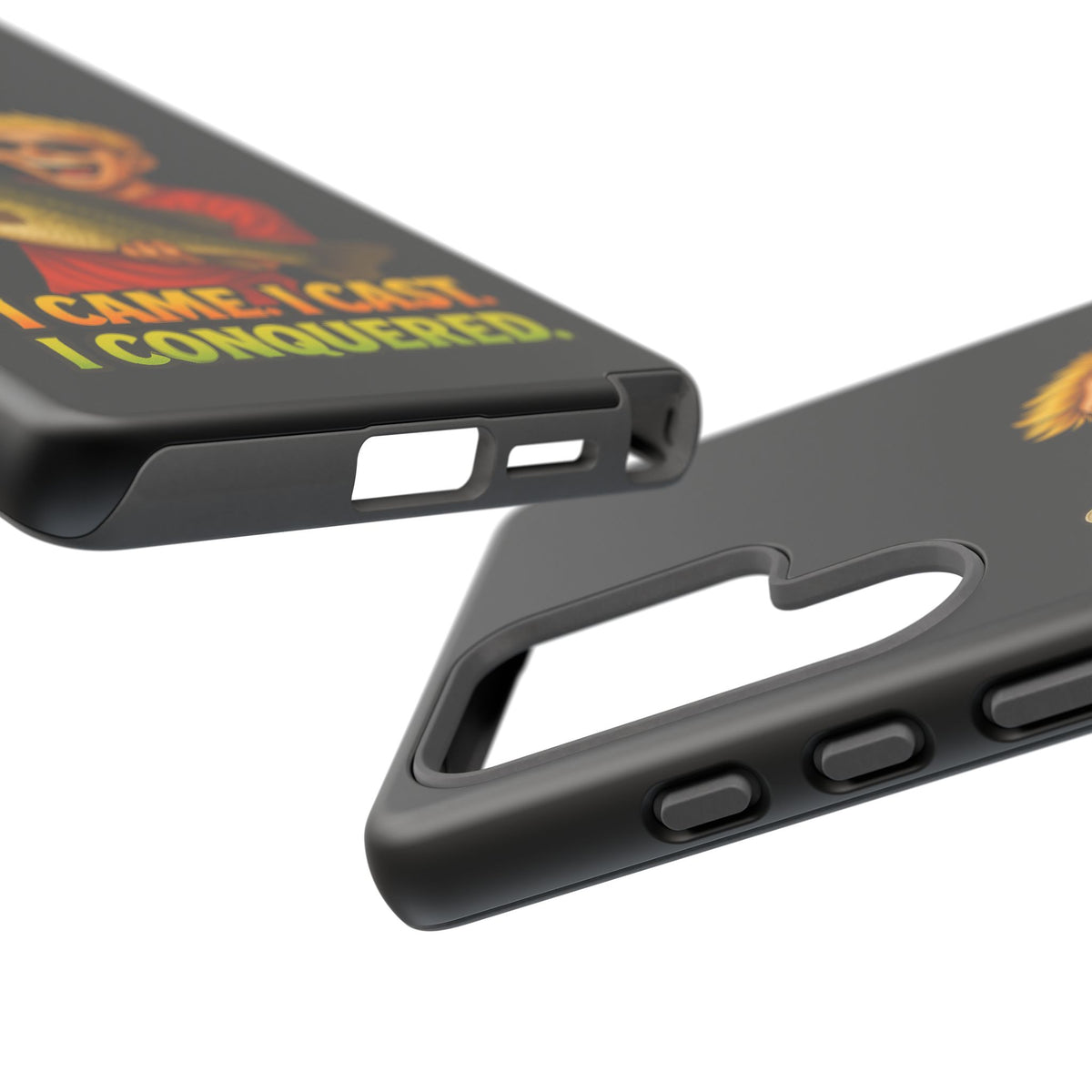 Fishing Phone Case — "I Came. I Cast. I Conquered." Graphic Bass Design