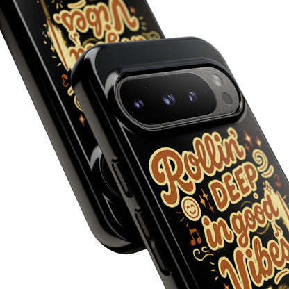Phone Case — "Rollin' Deep in Good Vibes" Cartoon Retro Design