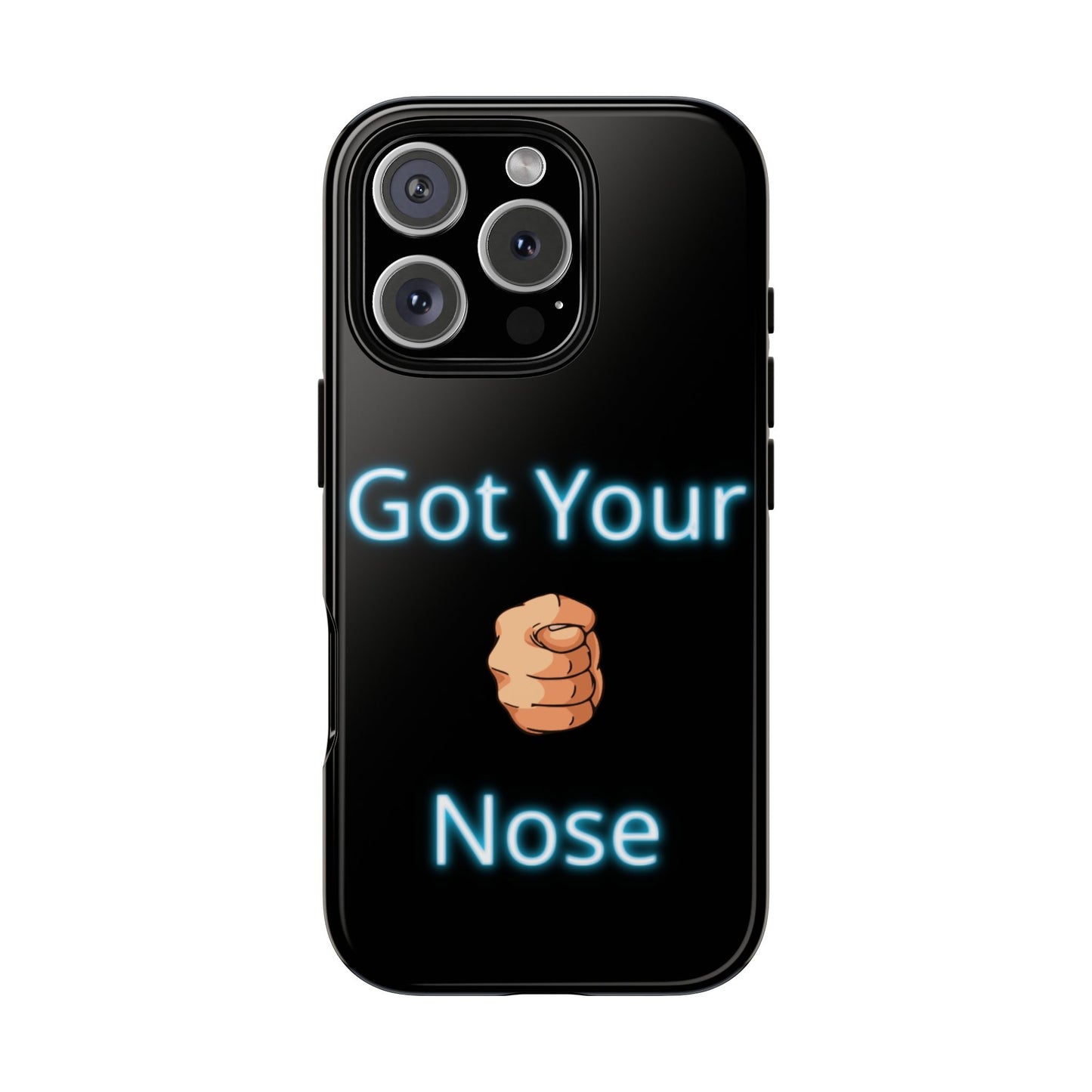 Got Your Nose Phone Case — Funny Neon Fist Design