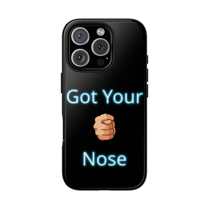 Got Your Nose Phone Case — Funny Neon Fist Design
