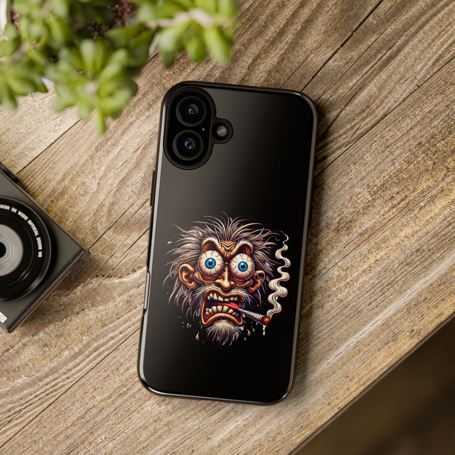 Phone Case — Wild Cartoon Monster Smoking Design