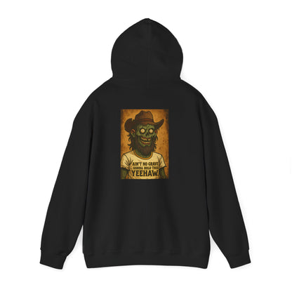 Hoodie — Vintage Zombie Cowboy 'Ain't No Grave' Graphic Pullover