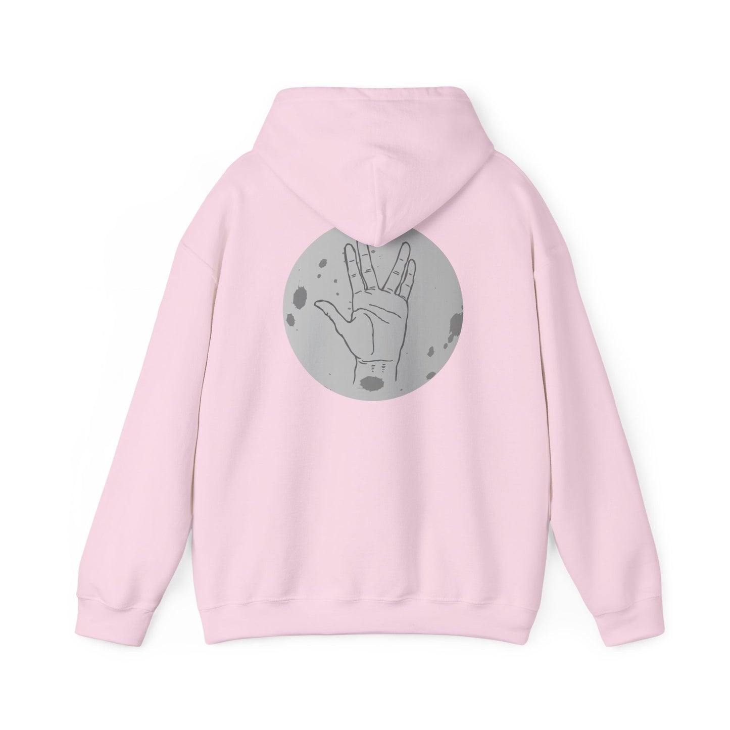 Vulcan Salute Hoodie — Retro Space Hand Graphic Pullover