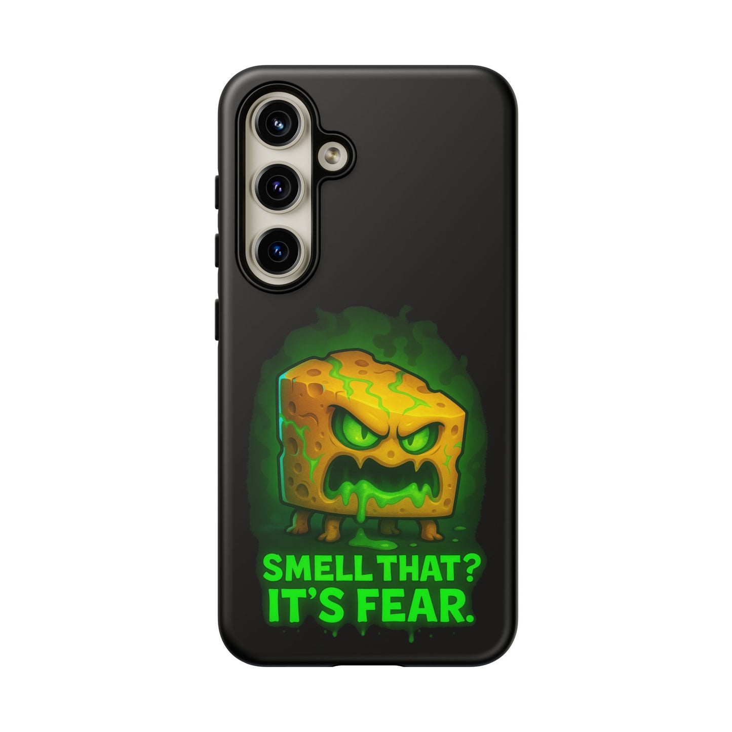 Phone Case — 'Smell That? It's Fear.' Spooky Cheese Monster Protective Case