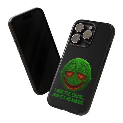 Phone Case — Green Smiley 'I See The Truth... And It's Hilarious' Protective Cover