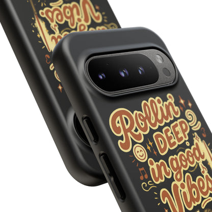 Phone Case — "Rollin' Deep in Good Vibes" Cartoon Retro Design
