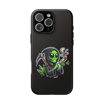 Reaper Alien Phone Case – Cute Grim Reaper Smoking Weed iPhone Case