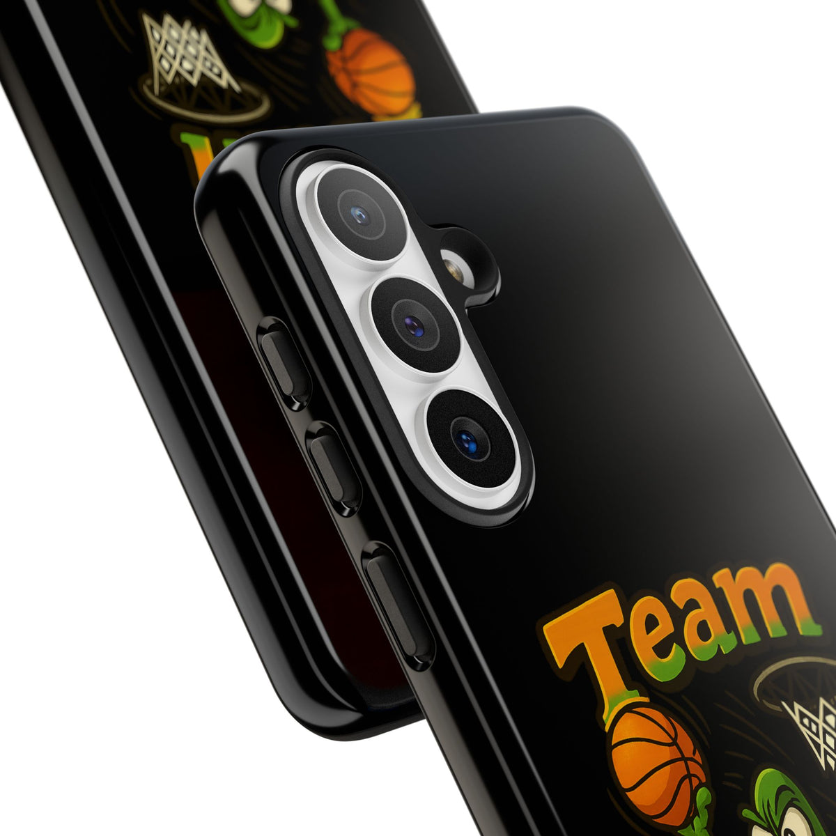 Team Player Basketball Phone Case — Cute Cartoon Pickle Dunk Phone Cover