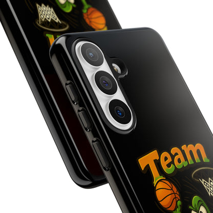 Team Player Basketball Phone Case — Cute Cartoon Pickle Dunk Phone Cover