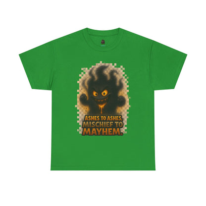 Ashes to Ashes Mischief to Mayhem T-Shirt | Halloween spooky design