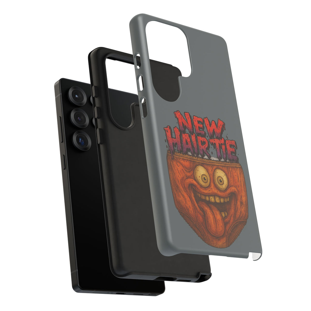 Phone Case — 'New Hairte' Funny Grinning Tongue-Out Monster Design