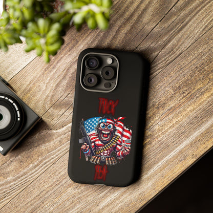Phone Case — American Flag Skull Soldier Design (Tough Cases)