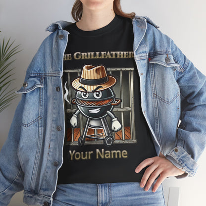 "The Grillfather" Personalized BBQ T-Shirt