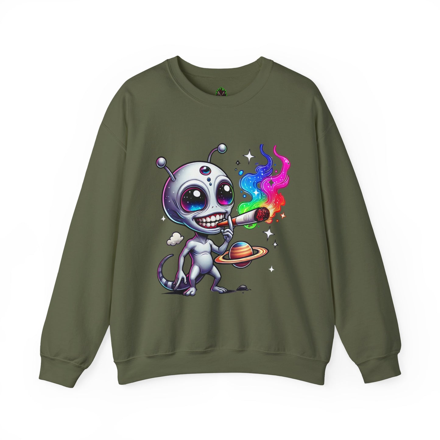Stoned Alien Galaxy Crewneck Sweatshirt