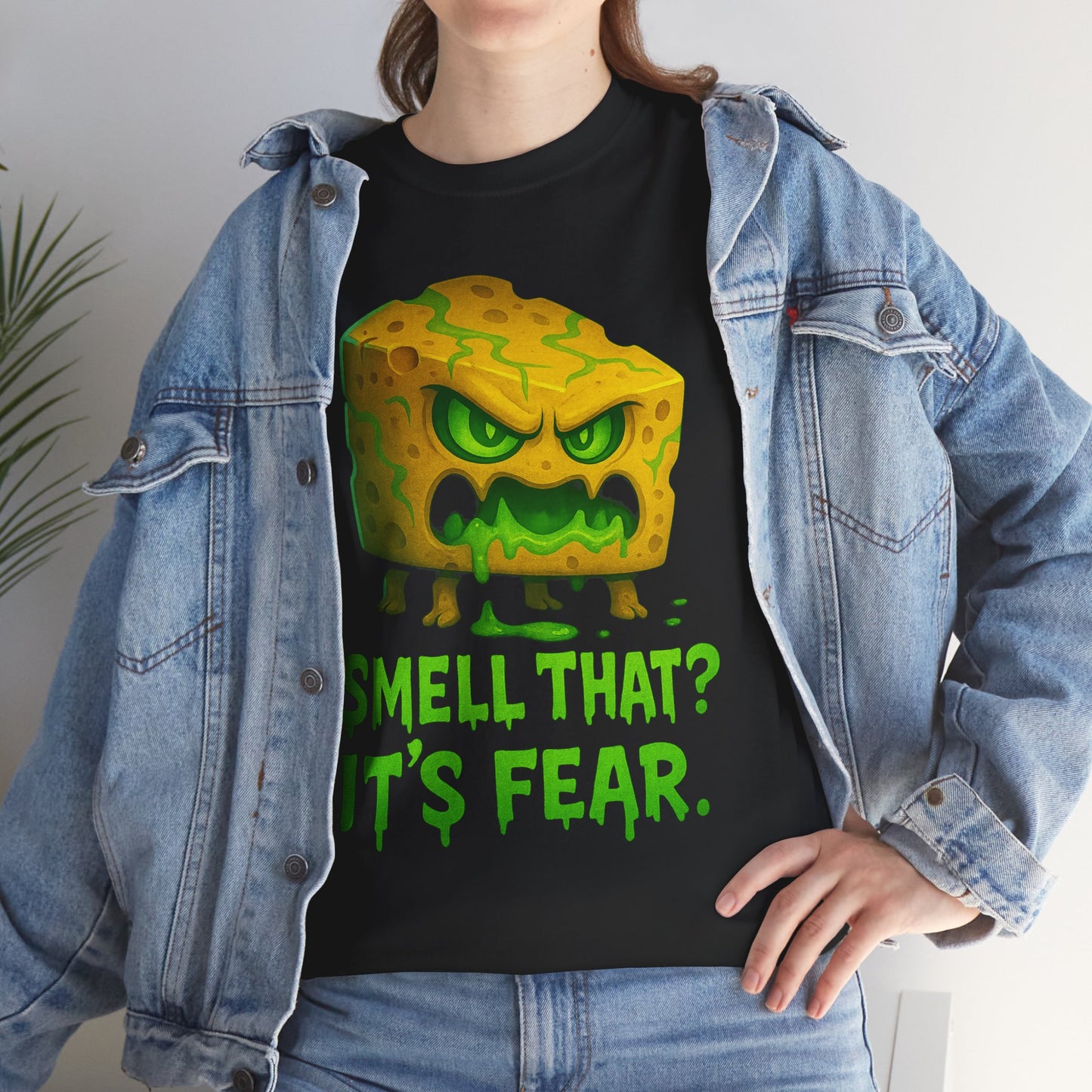 Cheese Monster Tee - "Smell That? It's Fear." Funny Halloween T-Shirt