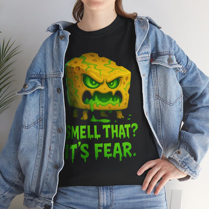 Cheese Monster Tee - "Smell That? It's Fear." Funny Halloween T-Shirt