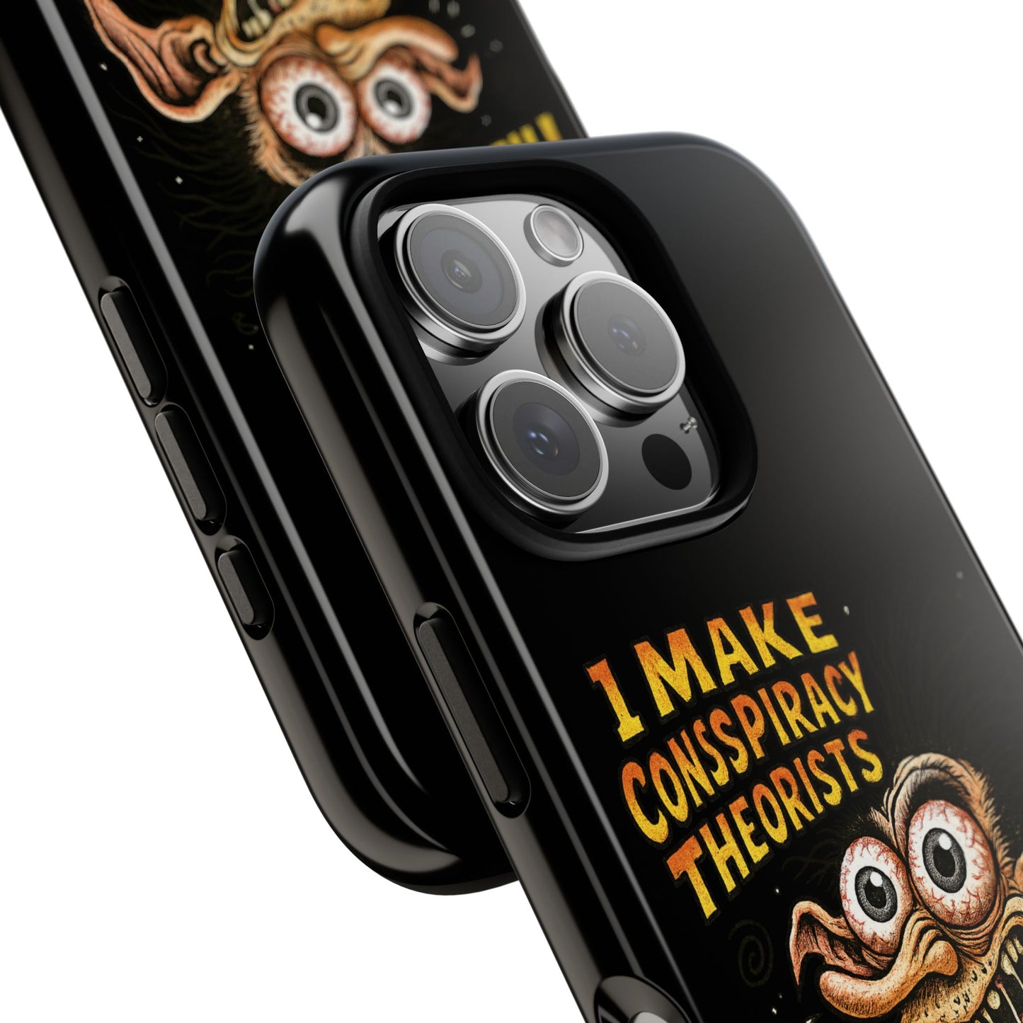 Phone Case — "I Make Conspiracy Theorists Look Lazy" Funny Retro Monster Design