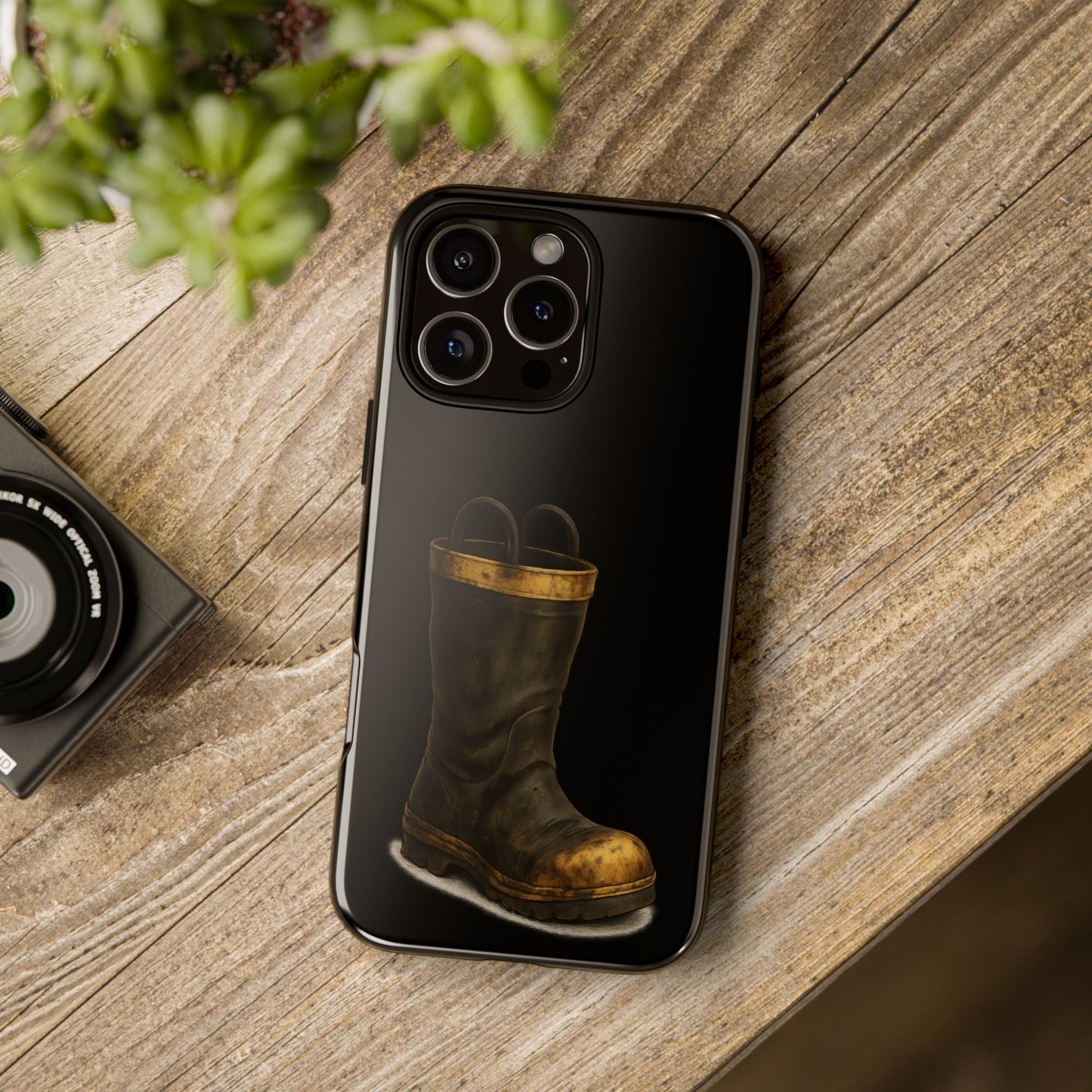 Vintage Fire Boot Phone Case — Rugged Protective iPhone Cover