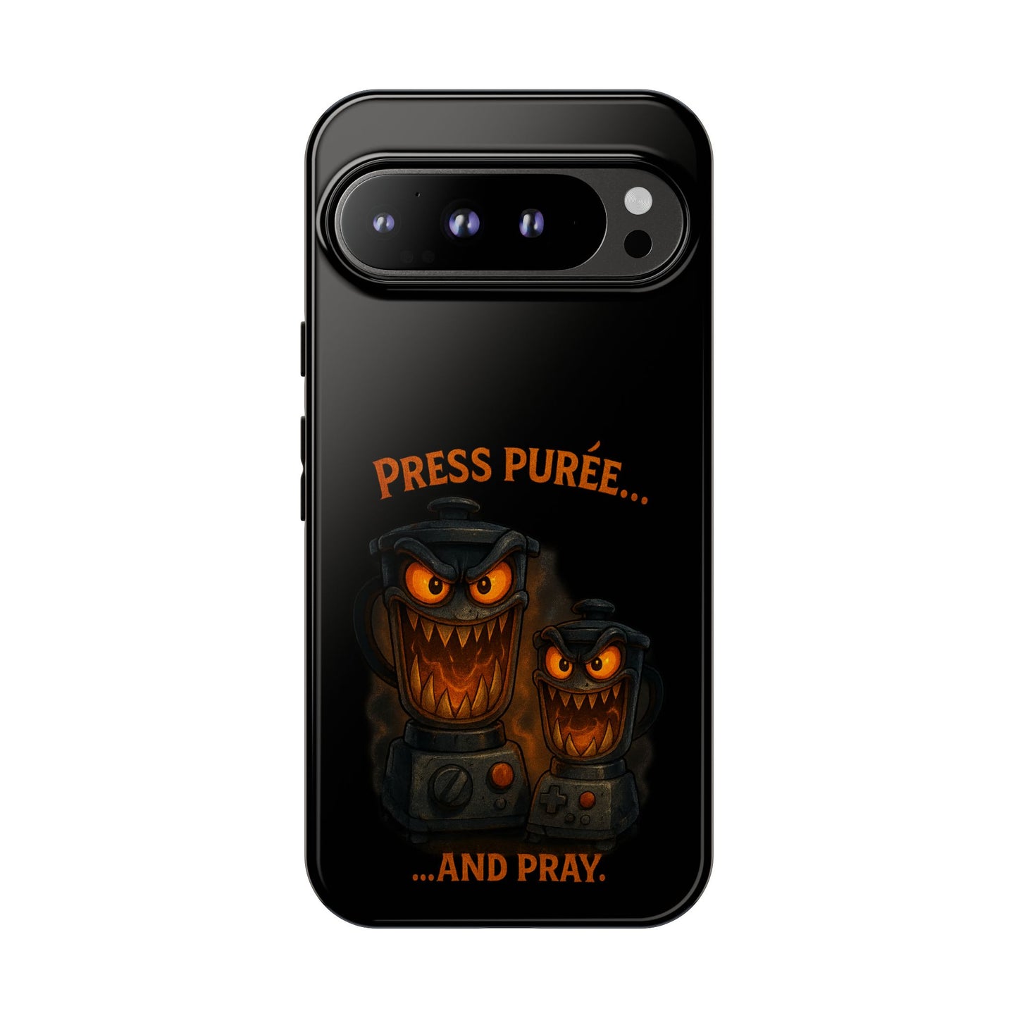Phone Case - 'Press Purée...and Pray' Halloween Horror Protective Cover