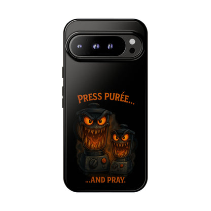 Phone Case - 'Press Purée...and Pray' Halloween Horror Protective Cover