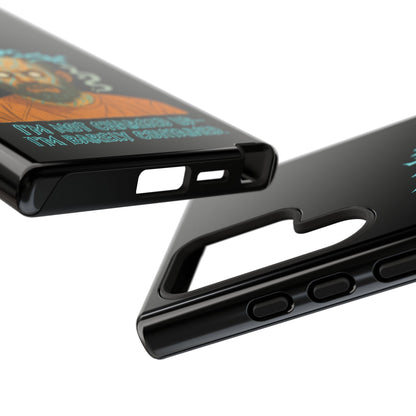 Phone Case — “I’m Not Charged Up… I’m Barely Contained” Electric Horror Design