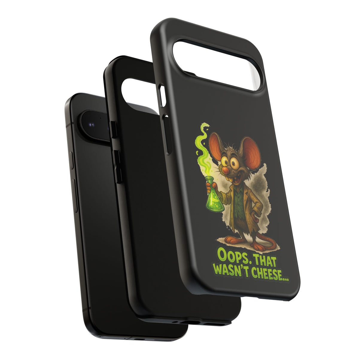 Phone Case — Funny Cartoon Rat "Oops That Wasn't Cheese" Protective Cover