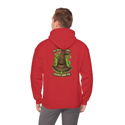 Hoodie — Spooky Talking Sorting Hat Graphic "I Double Dare You"