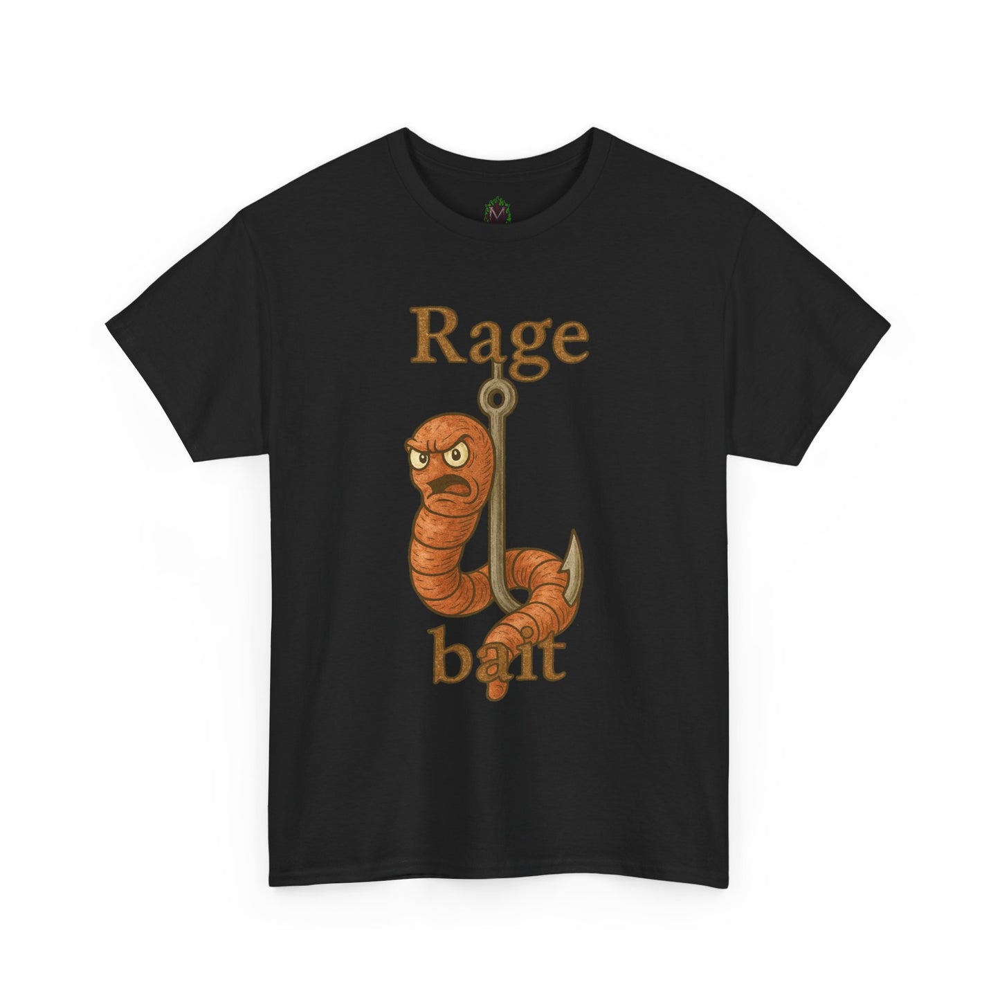 Rage Bait Worm T-Shirt | Angry Worm Fishing Hook Design