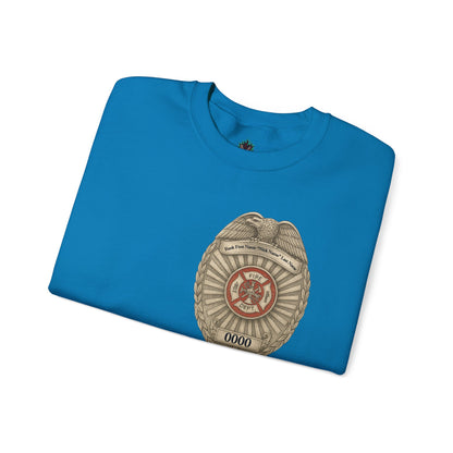 Flames Test Metal Courage Defines the Firefighter Crewneck Sweatshirt