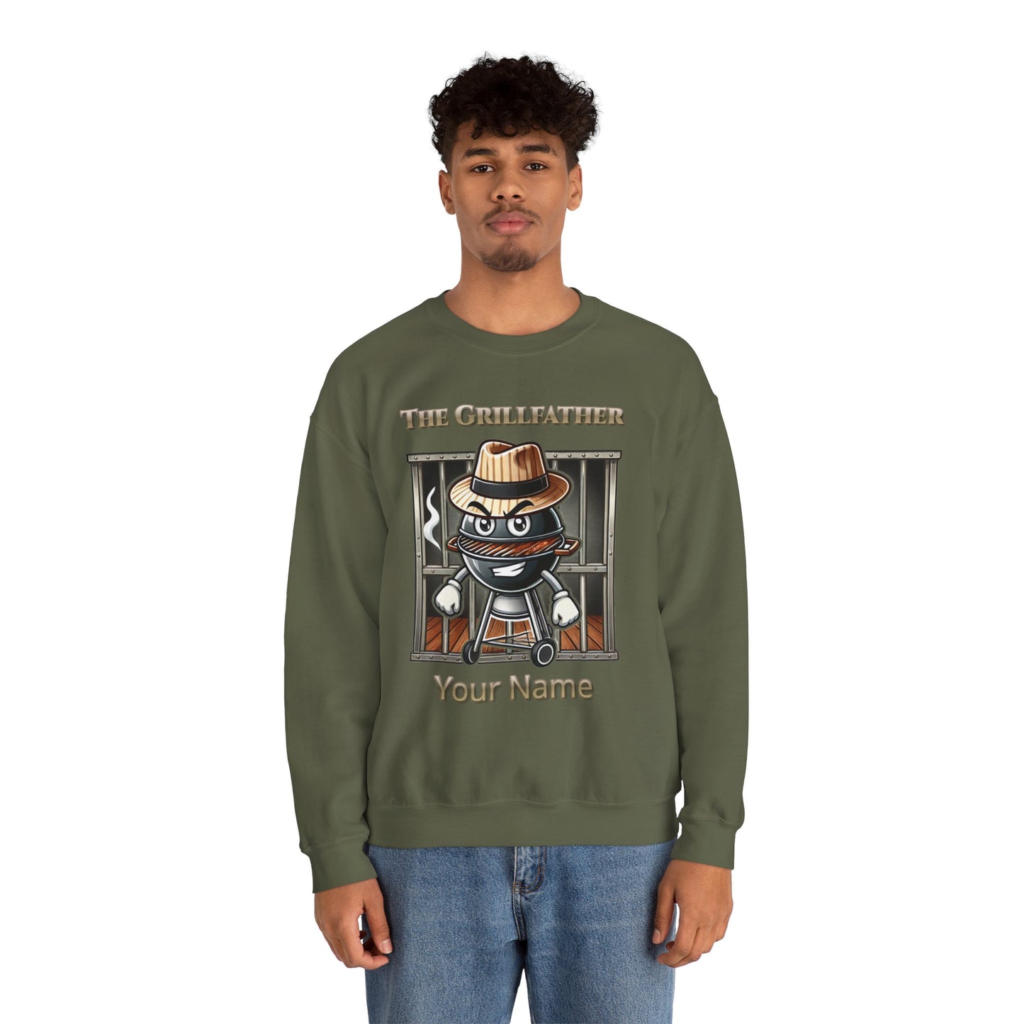 The Grillfather – Charcoal Crewneck Sweatshirt